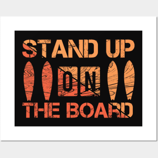 stand up on the board surf life style Posters and Art